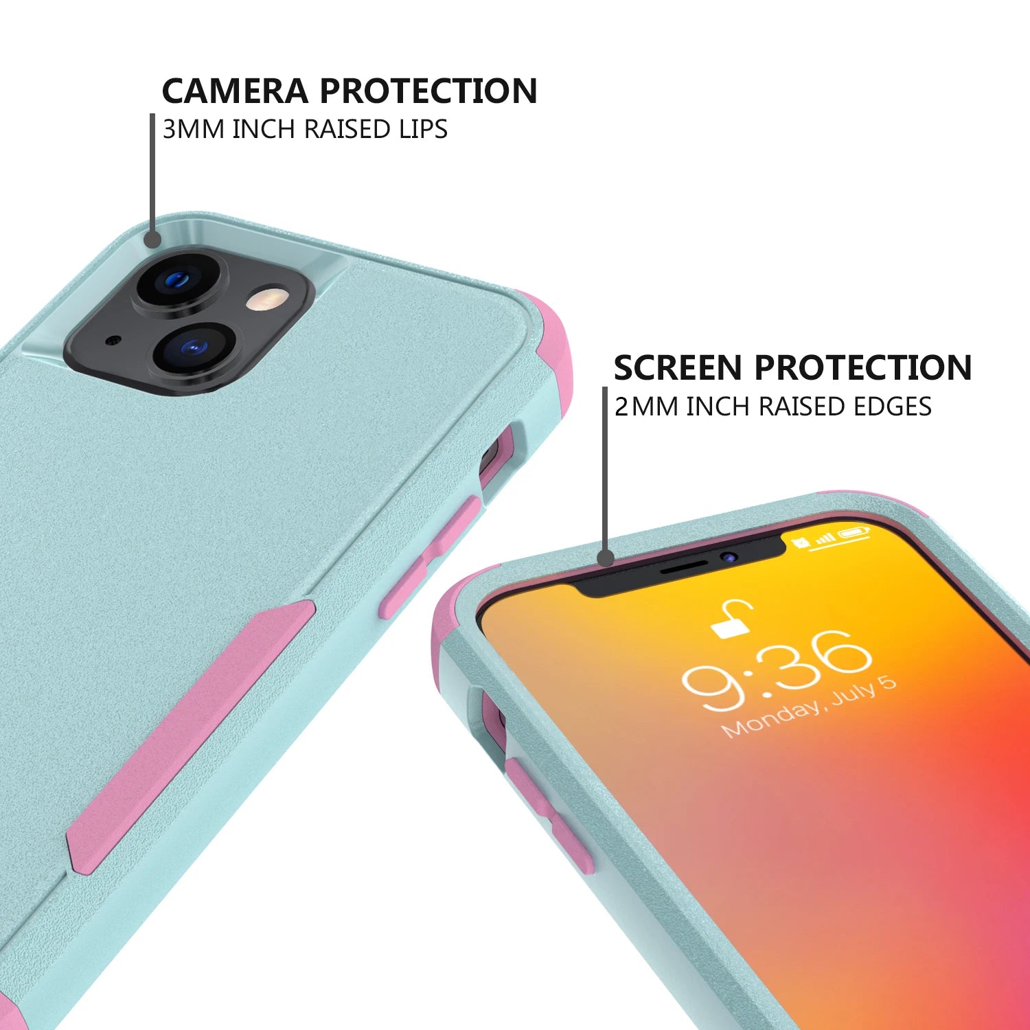 3 Layer Case for iPhone17 16 15 14 13 Pro Max Mini 12 11 7 8 Plus XS Max XR Luxury Armor Shockproof Soft Bumpers Hard Cover