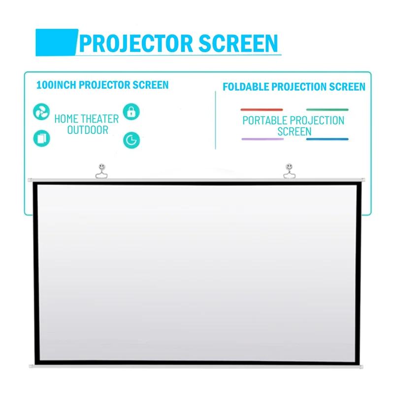 New Tech Projector Screen For Home Theater HD White Foldable Anti-Crease