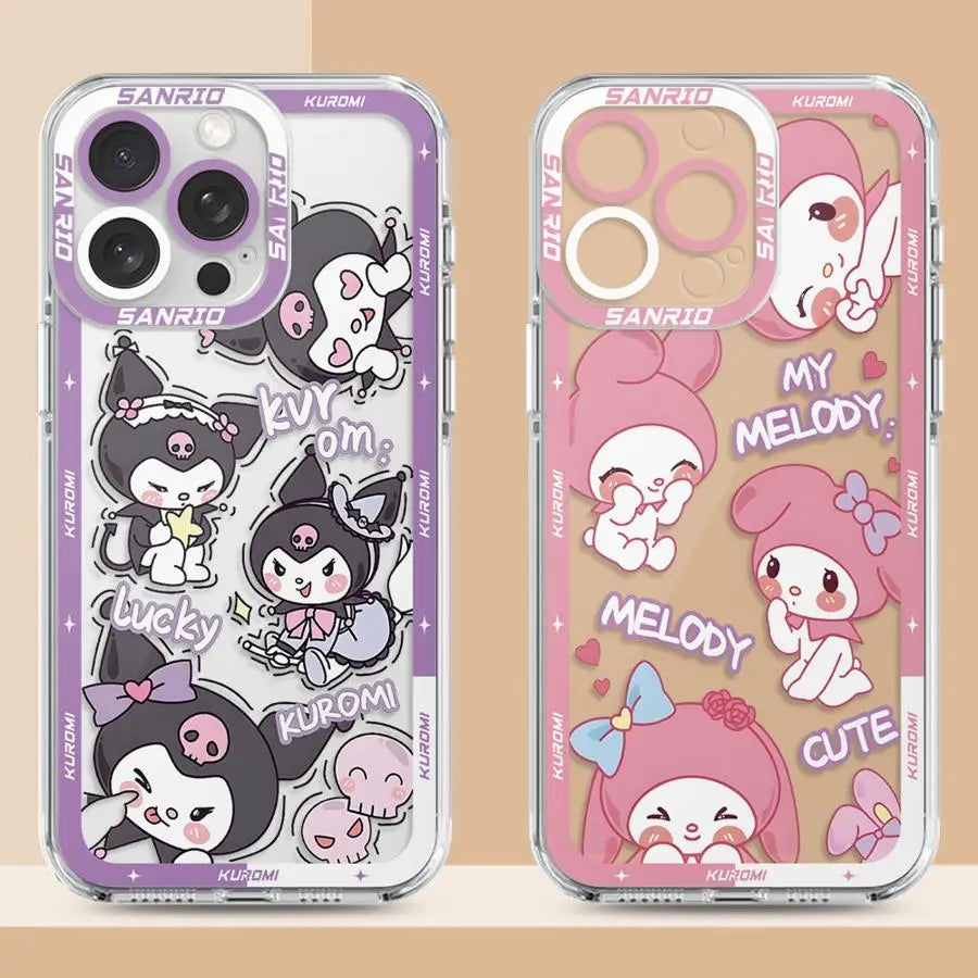Case for iPhone 17 Pro Max 11 6 6S 7 8 SE 12 16 Plus 15 14 Air 13 Mini X XS XR Clear Phone Cover My Melody Kuromi