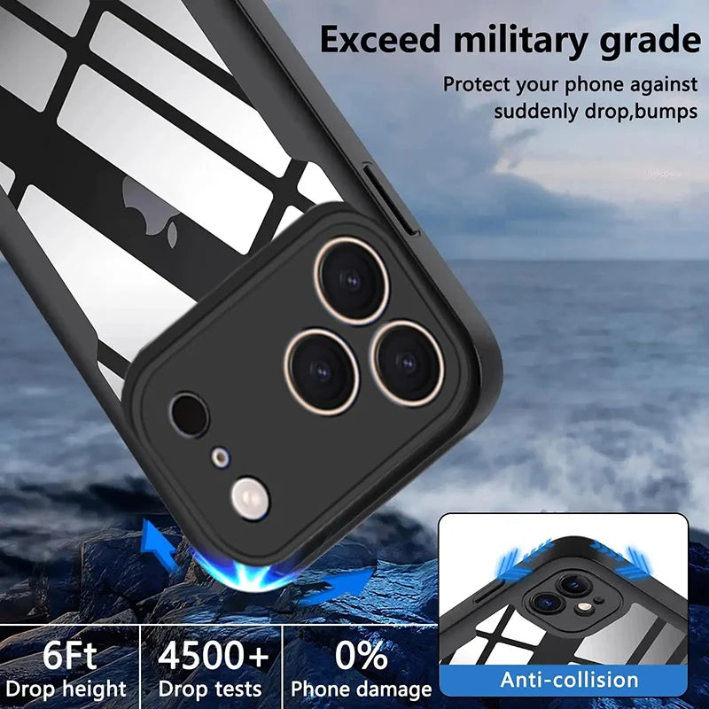 360 Full Cover Case For iPhone 17 Pro Max Air Capa For iPhone 16 Pro Max 14 15 Plus 13 12 11 X XR Screen Protection Phone Cover