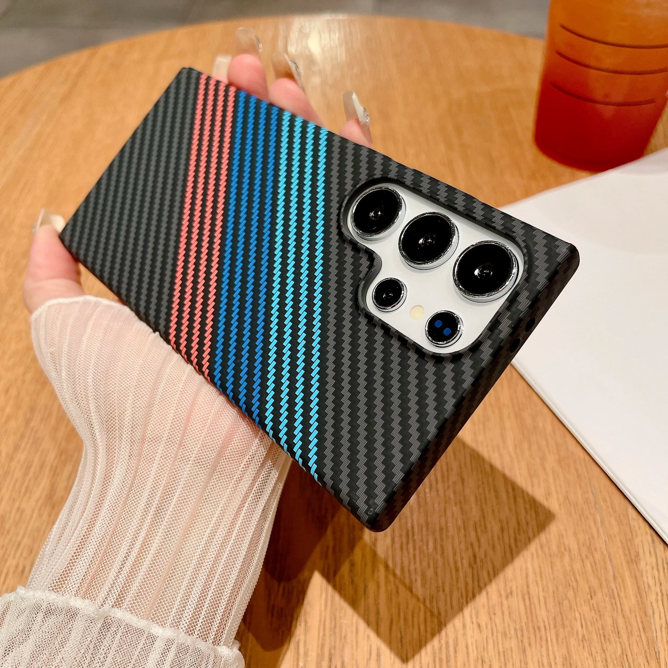 For Magsafe Magnetic Carbon Fiber Case For Samsung