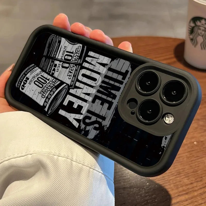 Time is Money Printed Soft Cover For iPhone