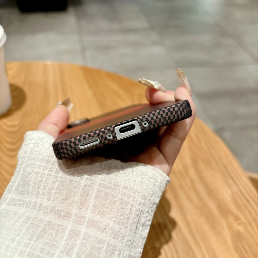 For Magsafe Magnetic Carbon Fiber Case For Samsung