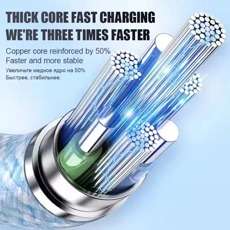 35W Fast Charge PD Cable For iPhone 13 14 Pro Max 11 12 mini X XR XS Max 7 8 Plus Quick Charging USB-C Data Braided Cables 1m 2m