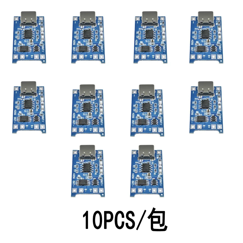 1/10PCS Type-C USB  5V 1A 18650 Lithium Battery Charger Module Charging Board with Protection TP4056