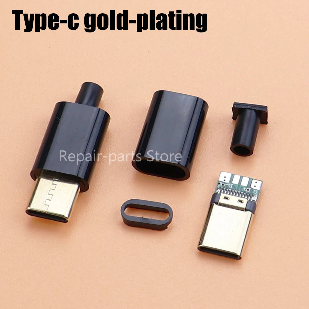 Type-C Mirco USB 3.1 5A Connector Male Jack Tail Plug Adapter Shell For Phone Fast Charging Connect Welding With PCB Board DIY