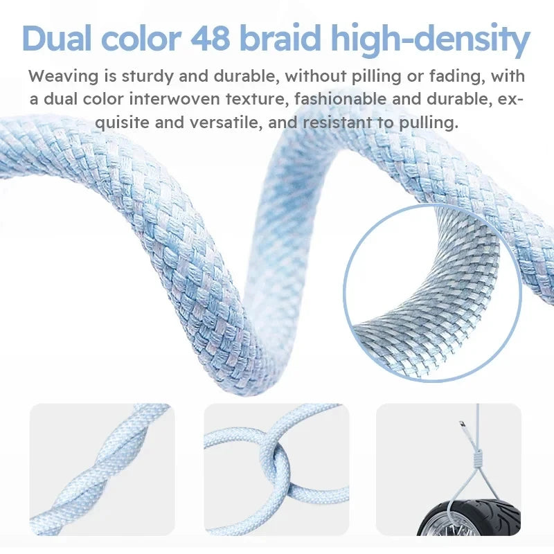 35W Fast Charge PD Cable For iPhone 13 14 Pro Max 11 12 mini X XR XS Max 7 8 Plus Quick Charging USB-C Data Braided Cables 1m 2m