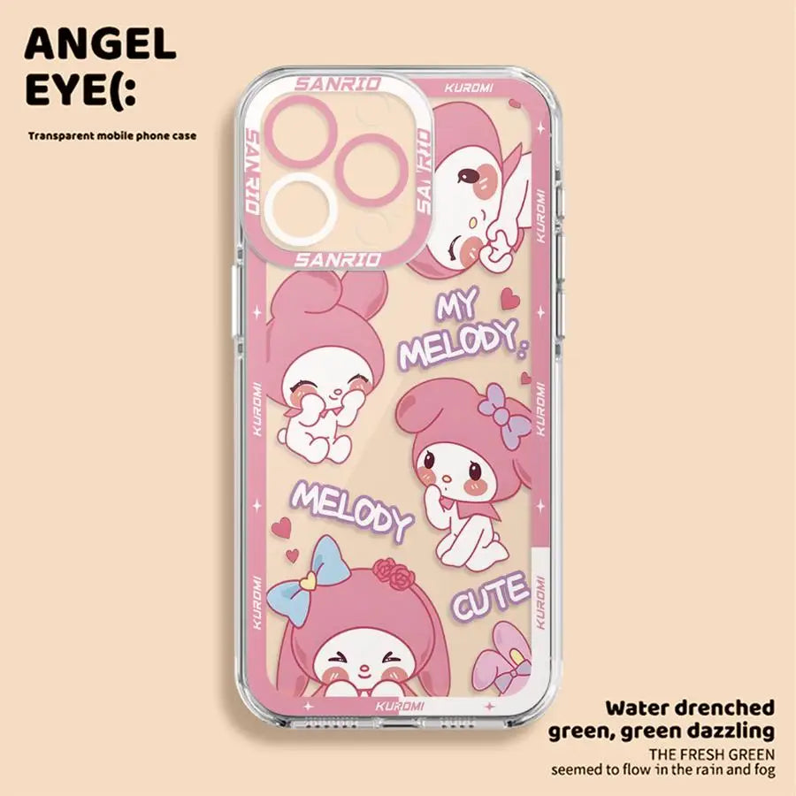 Case for iPhone 17 Pro Max 11 6 6S 7 8 SE 12 16 Plus 15 14 Air 13 Mini X XS XR Clear Phone Cover My Melody Kuromi