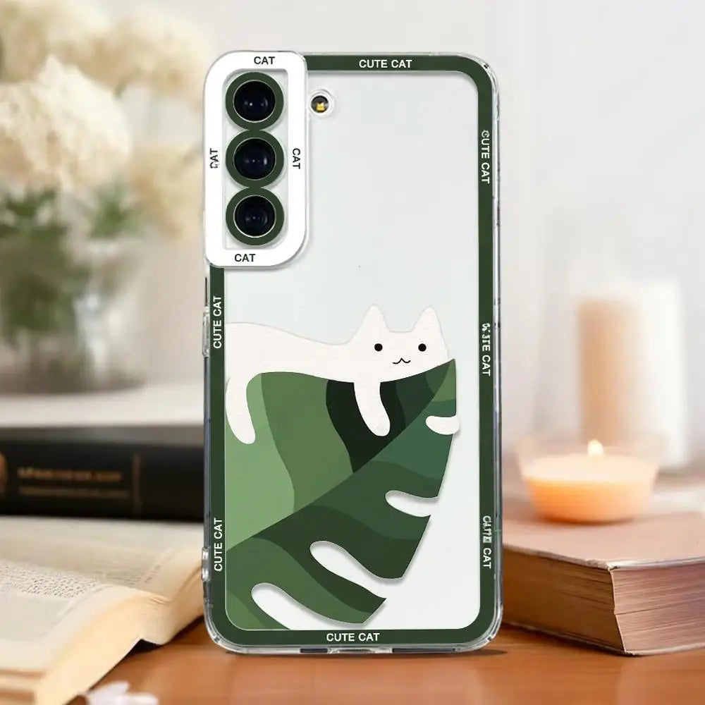 Cut Cartoon Cat Phone Case For Samsung Galaxy
