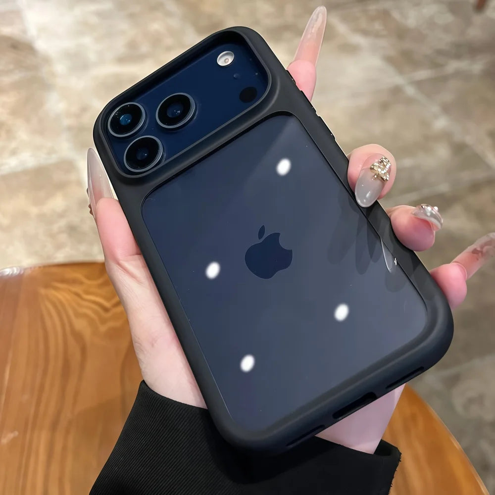 Intelligent Camera Touch Button Crystal Clear Phone Case for iPhone 17 Pro Max 17 Pro 17 Air Transparent Shockproof Cover Funda