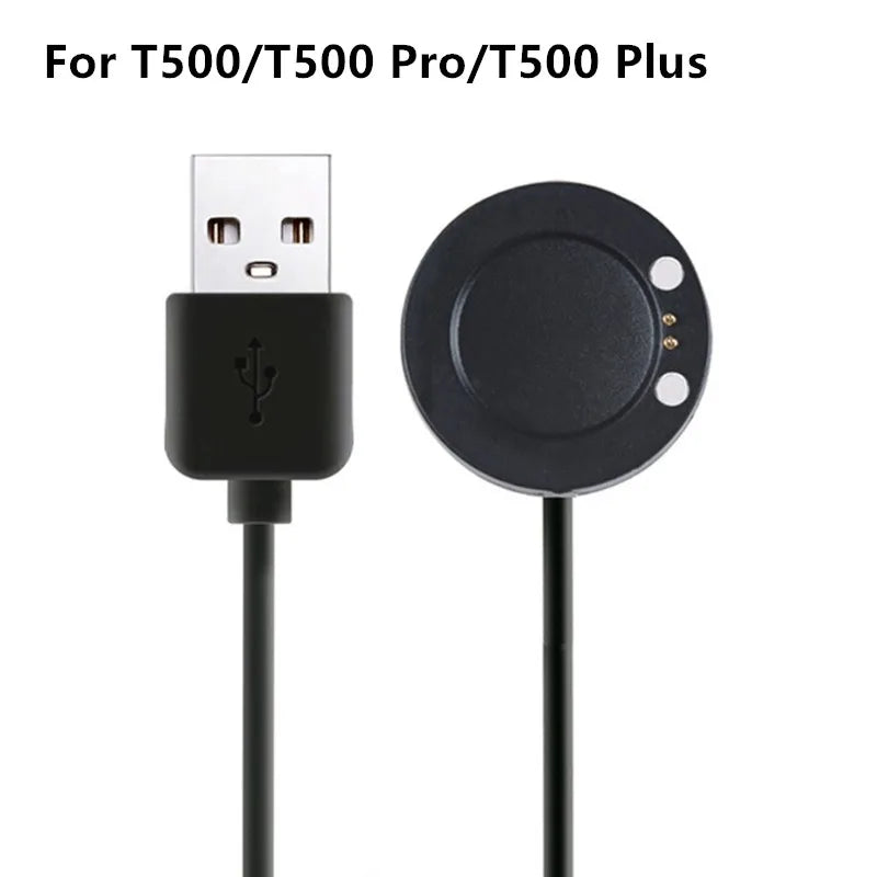 Smart Watch Power Adapter Charger Cradle USB Fast Charging Cable For T55/ T55+Pro /T500 Pro /T500 Plus /T500 Smartwatch Charger