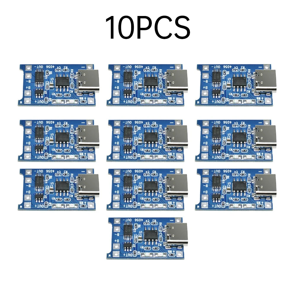 1/10PCS Type-C USB  5V 1A 18650 Lithium Battery Charger Module Charging Board with Protection TP4056