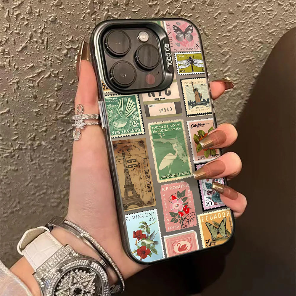 Luxury INS Star Phone Case For iPhone 16 Pro Max 17 13 11 15 14 12 17 Air 16promax 15promax 17promax Hard Matte IMD Funda Cover