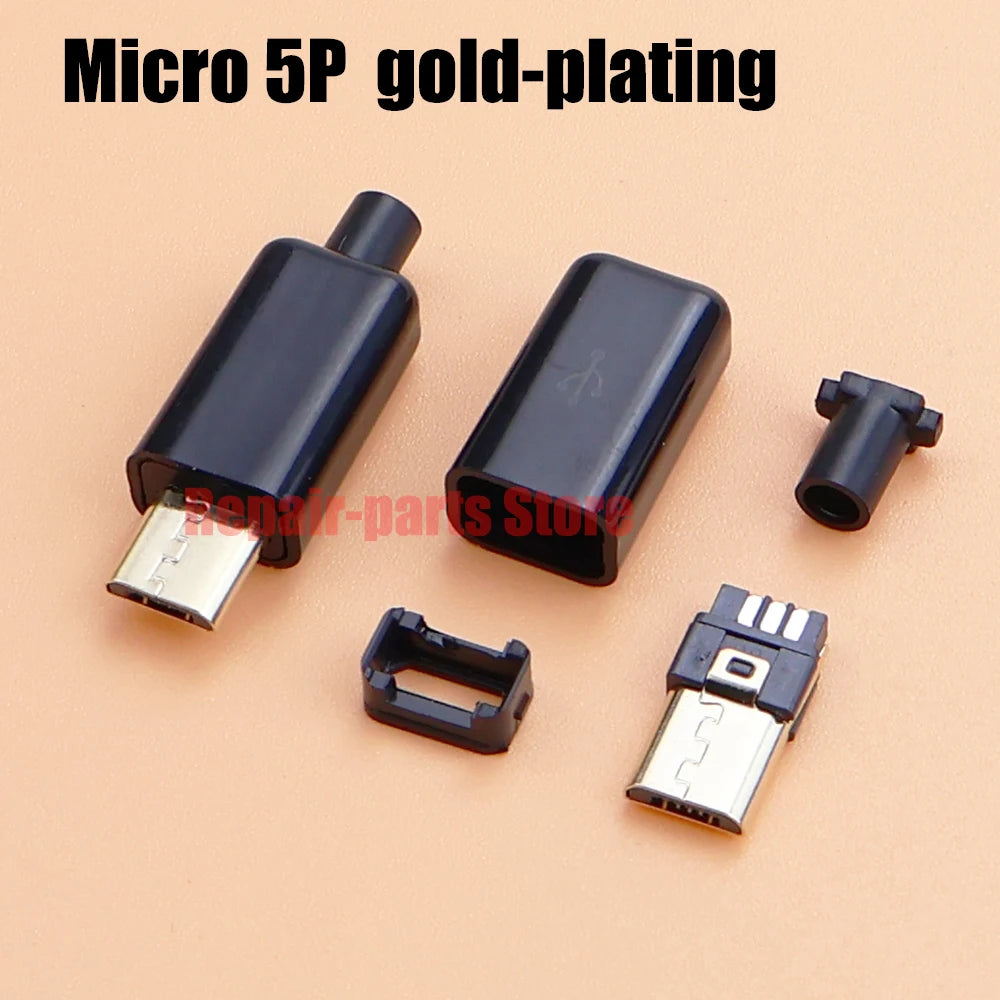 Type-C Mirco USB 3.1 5A Connector Male Jack Tail Plug Adapter Shell For Phone Fast Charging Connect Welding With PCB Board DIY
