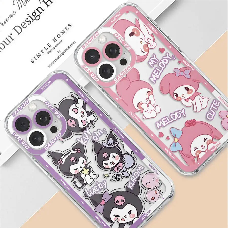 Case for iPhone 17 Pro Max 11 6 6S 7 8 SE 12 16 Plus 15 14 Air 13 Mini X XS XR Clear Phone Cover My Melody Kuromi