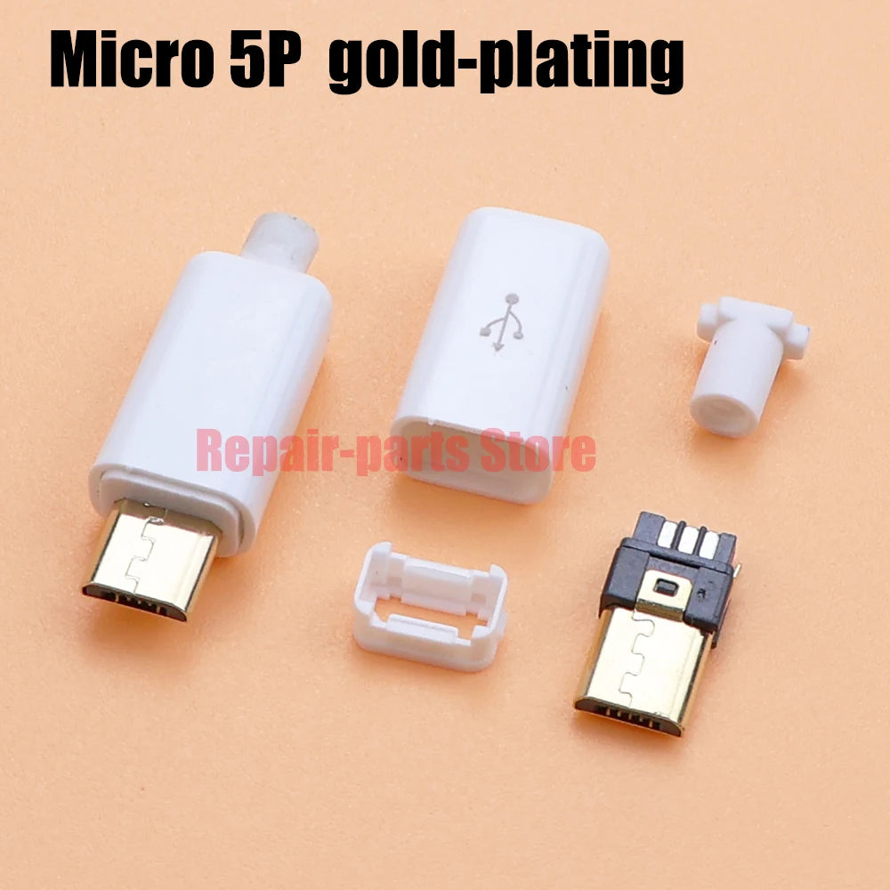 Type-C Mirco USB 3.1 5A Connector Male Jack Tail Plug Adapter Shell For Phone Fast Charging Connect Welding With PCB Board DIY