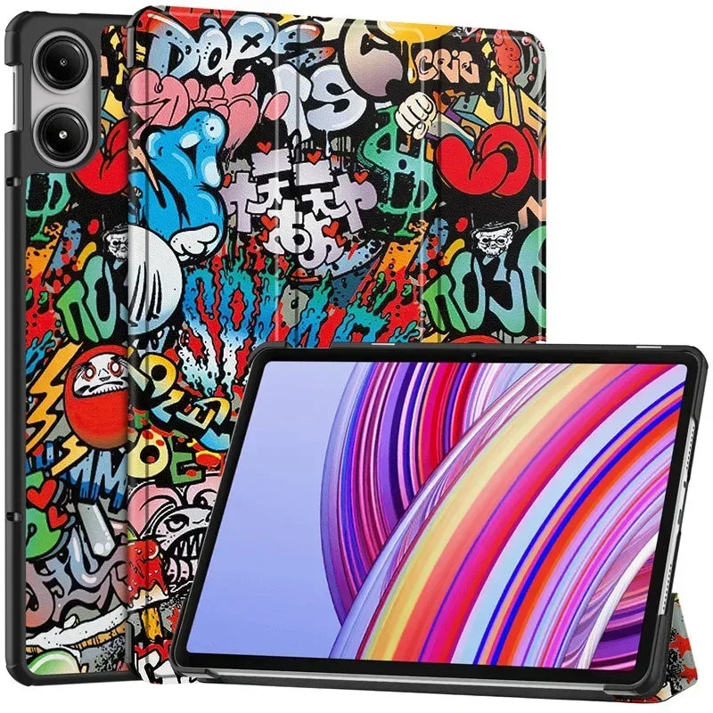 For Xiaomi Redmi Pad Pro 2024 Folding Flip Stand Case Funda for Red Mi Pad Pro 12.1 POCO Pad 12 1 Tablet Cover with Auto Sleep