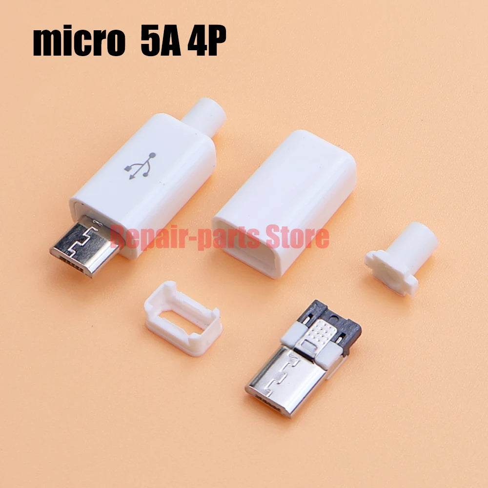 Type-C Mirco USB 3.1 5A Connector Male Jack Tail Plug Adapter Shell For Phone Fast Charging Connect Welding With PCB Board DIY