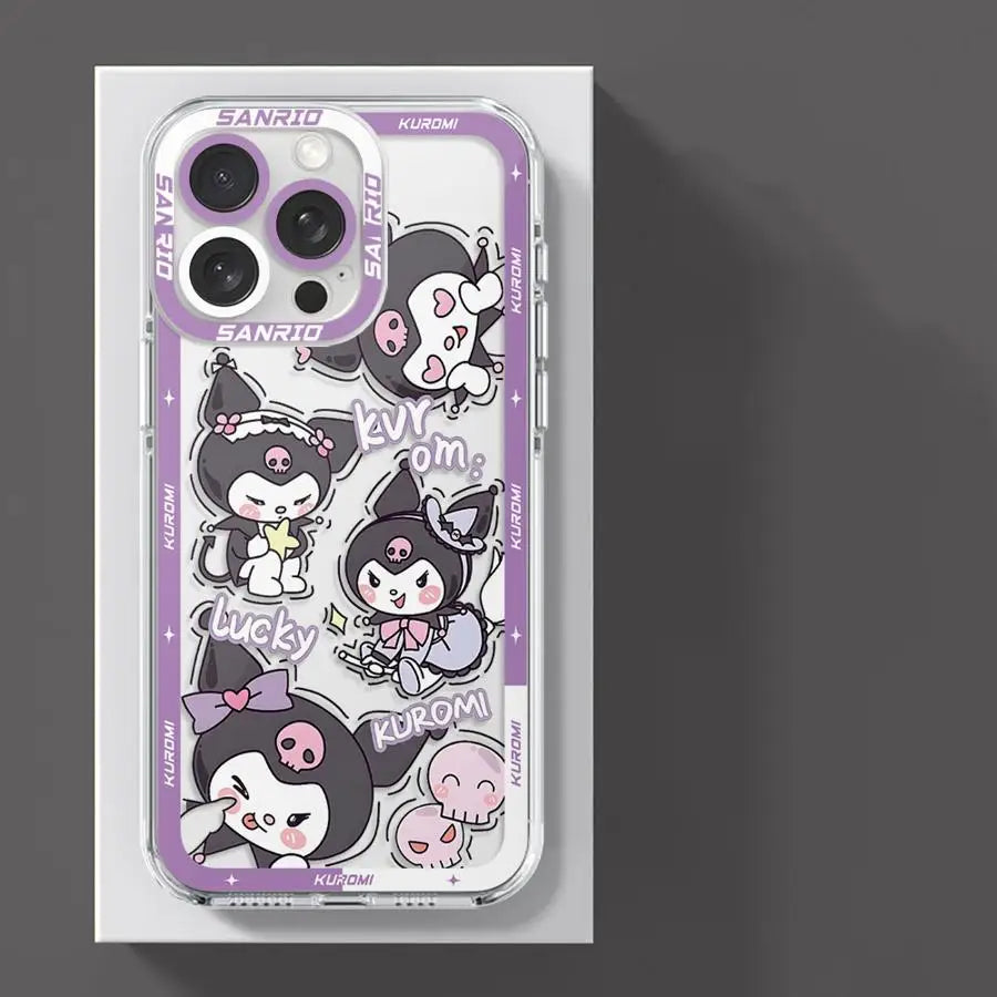 Case for iPhone 17 Pro Max 11 6 6S 7 8 SE 12 16 Plus 15 14 Air 13 Mini X XS XR Clear Phone Cover My Melody Kuromi