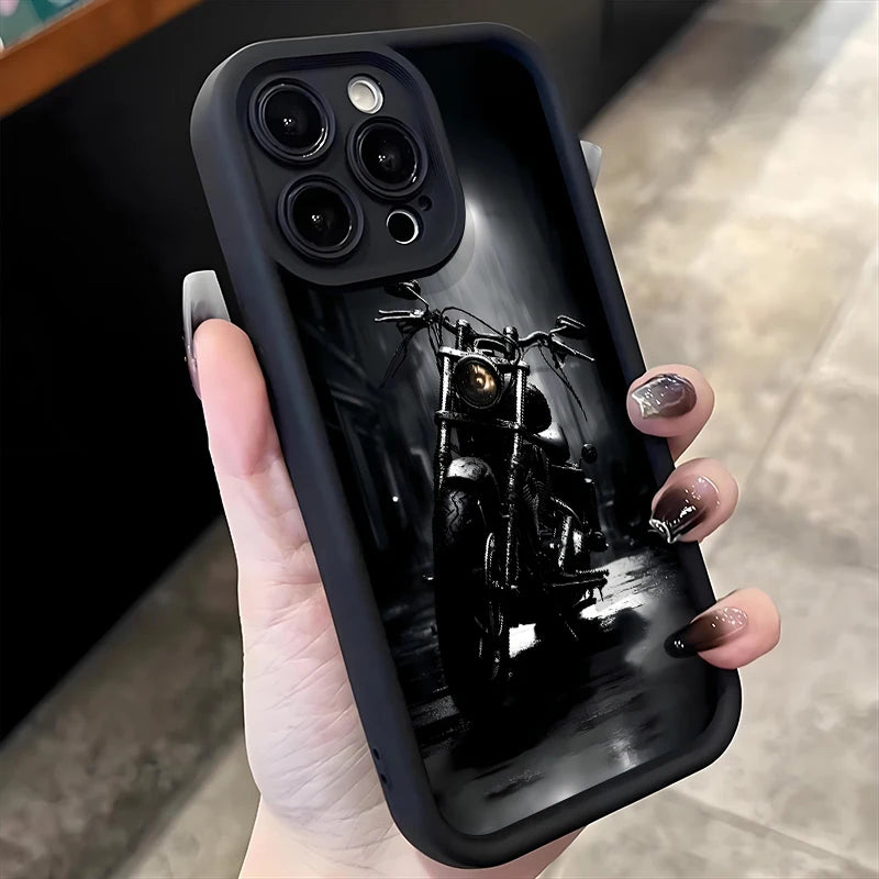Fashion Black Sports Car Silicone Soft Phone Case For iPhone