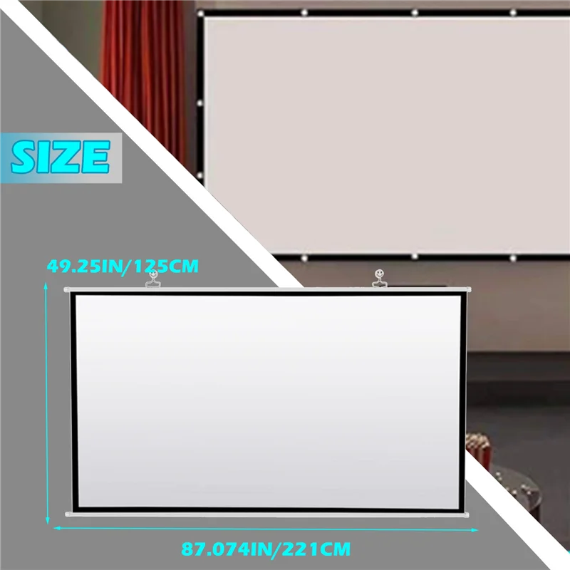 New Tech Projector Screen For Home Theater HD White Foldable Anti-Crease